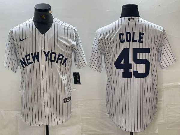 Men's New York Yankees #45 Gerrit Cole White 2024 Cool Base Stitched Jerseys,We sell and wholesale Men's New York Yankees #45 Gerrit Cole White 2024 Cool Base Stitched Jerseys on line form chian!